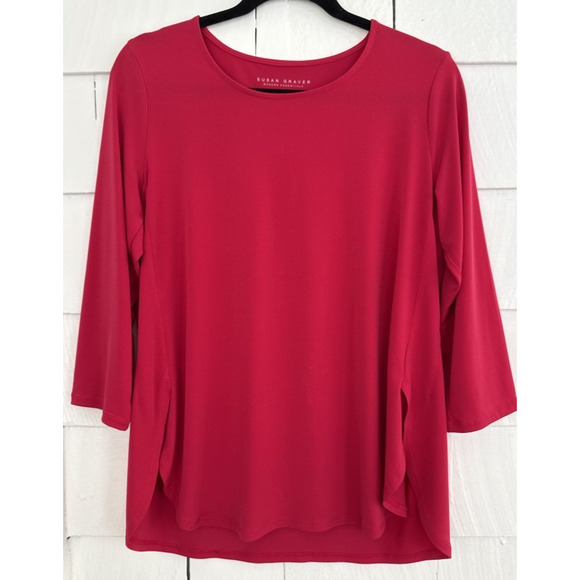 Susan Graver Womens Small Modern Essentials Liquid Knit Tunic Minimalist Capsule - Picture 1 of 8
